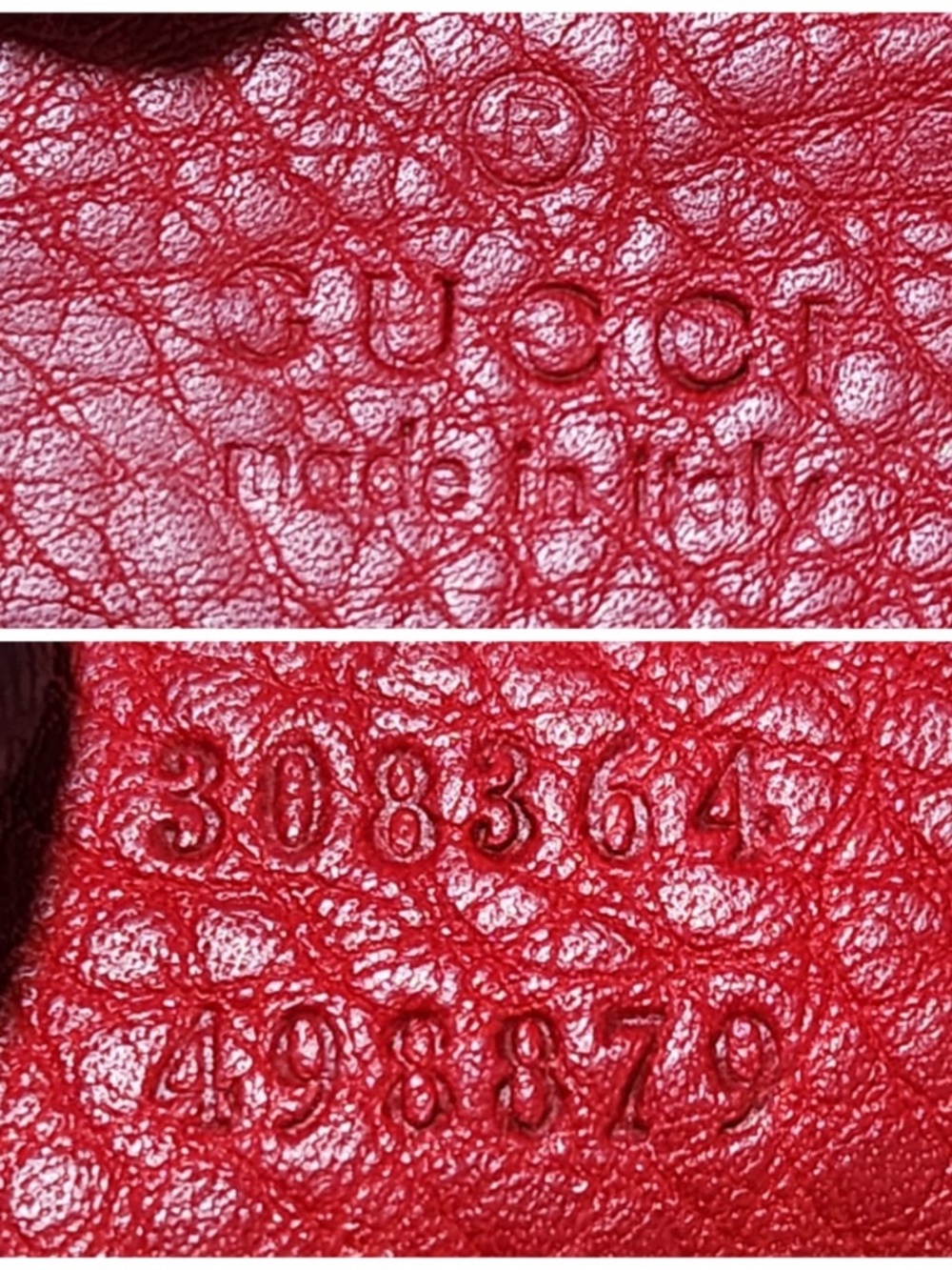 Authentic GUCCI Pebbled Calfskin Small Soho Disco Crossbody Bag Red - Picture 3 of 15